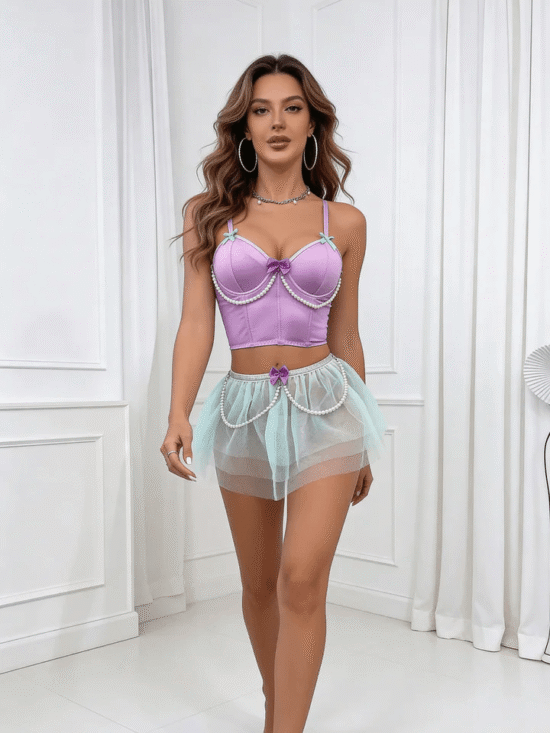 Purple Bra with Tutu Set